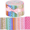Jelly Roll Fabric, Roll Up Cotton Fabric Quilting Strips, Jelly Roll Strips for Quilting, Patchwork Craft, Patchwork Fabrics Sets with Different P...