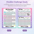 Sooez 100 Envelopes Money Saving Challenge, Savings Challenges Book with Envelopes, Flexible Saving $5050, 2600, 300, Savings Binder with 100 Pock...