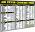 Air Fryer Cooking Times Chart Magnet - Extra Large Easy to Read Airfryer Magnetic Cheat Sheet - Healthy Airfryers Cookbook Accessory Liners Food K...