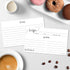 321Done Small Recipe Cards (Set of 50) 3x5 From the Kitchen Of, Black and White Minimalist, Modern Contemporary - Double-Sided for Weddings, Brida...