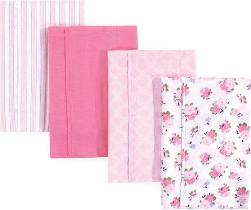 Luvable Friends Unisex Baby Cotton Flannel Burp Cloths, Garden, One Size...