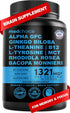 11-in-1 Nootropic Brain Supplements: Memory & Focus Supplement with Ginkgo Biloba, L Theanine, Bioperine, & Alpha GPC Choline - 1321mg, 60ct - Sti...