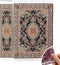 iLAND Miniature Dollhouse Accessories Victorian of Woven Dollhouse Rug 9.4” x 5.7” 9.2" x 1.8" for Dollhouse Furniture on 1/12 Scale and Dolls 3” ...