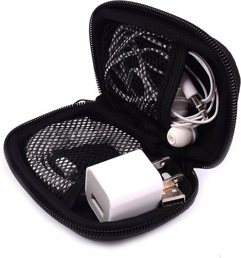 Black Universal Neoprene Zipper Headphone Headset Dock Charger Cable Organizer Electronics Accessories Case Various USB, Mp3, Charge, Cable organi...