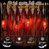 Halloween Orange Flickering Flame String Lights, C18 Halloween Decorations Lights Outdoor with 10 Orange Flicker Flame Bulb for Christmas Fireplac...