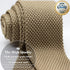 Men's Pointed Knit Tie Necktie Width 2.75 inches Washable Solid Color Camel Light Brown...