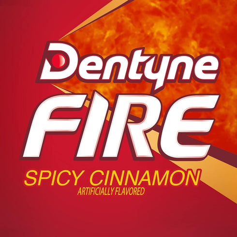Dentyne Fire Spicy Cinnamon Sugar-Free Chewing Gum, Pack of 9 (144 Total Pieces)...