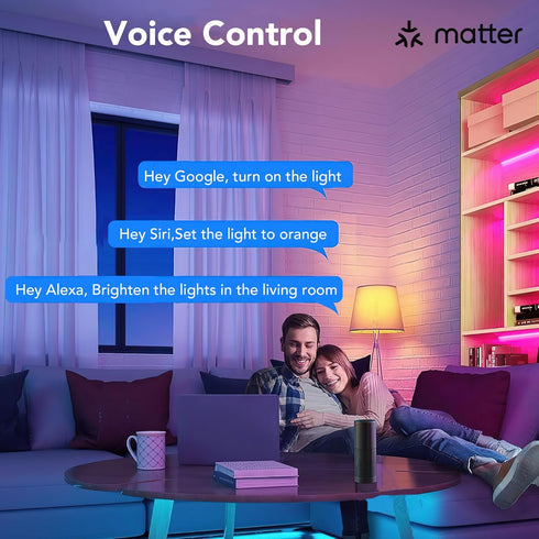 PARTPHONER Matter Smart LED Light Bulb Work with Google Home/Alexa/Apple Home/SmartThings/Siri, A19 E26 800LM Color Changing Light Bulb with Music...