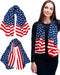 Tarpop 2 Pcs American Flag Patriotic Scarf Chiffon US Flag Scarf Long 4th of July Scarf Flag Shawl Independence Day(Bright Style)...