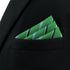 S&W SHLAX&WING Striped Pocket Squares for Men Kelly Green with Blue Stripes Gift...