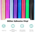 Heflashor Glitter Adhesive Vinyl for Craft, 12 Sheets Shimmer Permanent Vinyl Self Sticker 12" x 10", Glitter Removable Vinyls for DIY Scrapbook S...