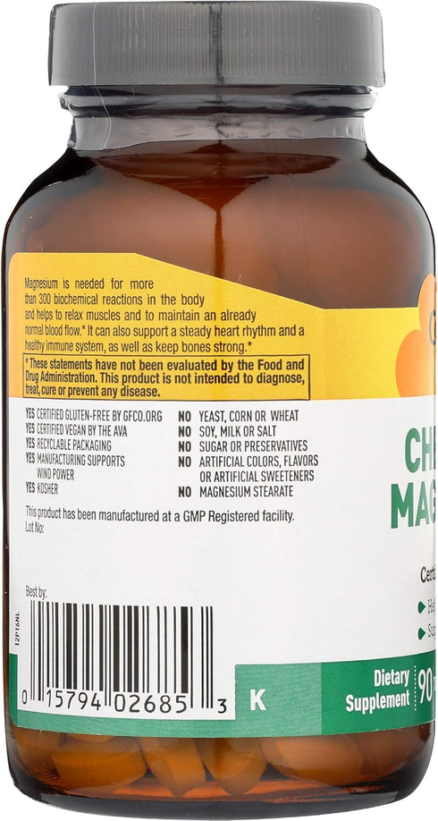 Country Life, Chelated Magnesium 250mg, Supports Bone and Immune Health, Daily Supplement, 90 ct...