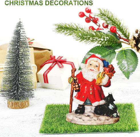 Mudder 10 Pieces Artificial Garden Grass Fairy Grass Lawn Miniature Ornament Garden Dollhouse DIY Simulation Moss Craft Decor, 6 x 6 Inches...