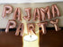 LaVenty Set of 11 Rose Gold PAJAMA PARTY Balloons PAJAMA PARTY Banner Pajama Party Decor Slumber Party Spa Party Balloons...