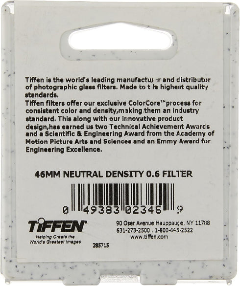 Tiffen 46mm Neutral Density 0.6 Filter...