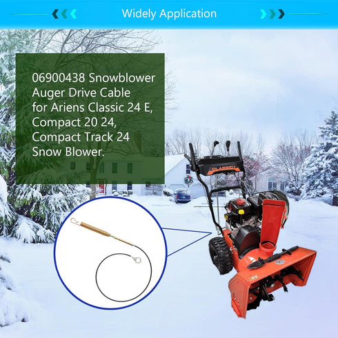 Snowblower Auger Cable 06900438 Auger Cable Replaces Upper Traction Auger Cable Snowblower Auger Drive for Ariens Snowblower 06900438 24916003 1 P...
