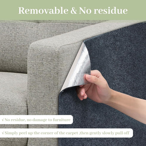 Cat Scratch Mat,Trimmable Self-Adhesive Cat Scratch Furniture Protector Cat Scratching Post Carpet Covered 78.7"x15.8" Cat Couch Protector from Ca...