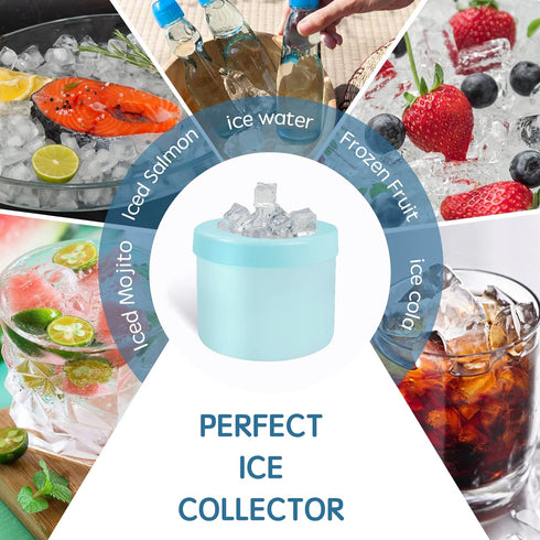 Cylinder Silicone Ice Cube Mold, New 3D Ice Cubes Maker, Decompress Ice Lattice, Press-Type Easy-Release Ice Cup...