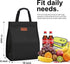 Lunch Bags for Women Insulated Reusable Lunch Tote with Internal Pocket, Adult Lunch Tote bag for Work (Black...