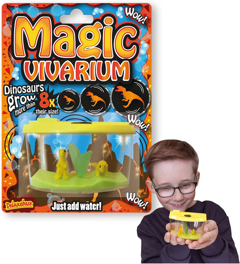 Magic Vivarium - Dinosaurs from Deluxebase. Grow Your Own Dinosaur Fish Tank. Fish Tank Kit with Water Activated Dinosaur Toys. Great Aquarium for...