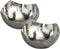 Elegance Hammered 6-Inch Stainless Steel Wave Serving Bowls, Set of 2, Silver...