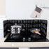 2 Pcs 3 Sided Splatter Guard Foldable Grease Splatter Screen for Frying Pan Aluminum Foil Splash Guard for Stove Top Oil Splash Insulation Block B...