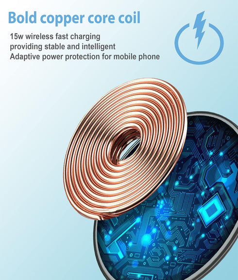 Wireless Charger for iPhone 14/14 Plus/14 Pro/14 Pro Max/13/13 Mini/SE 2022/12/11/X/8, Fast Wireless Charging Pad for Samsung Galaxy S23/S22/S21/S...