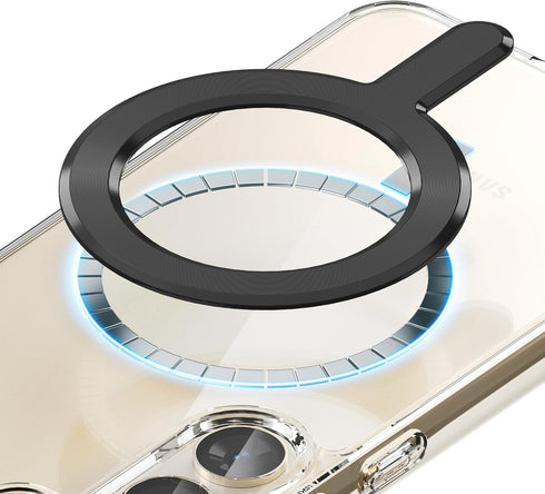 Sinjimoru for MagSafe Sticker, Magnetic Ring for Phone Case, Adaptor for MagSafe Magnet, 1000g Magnet Strength, Wireless Charging, M-Plate Black.....