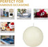 4 Inch Pale Ivory Ball Candles...