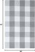 KOZYFLY Buffalo Plaid Rug 27.5x43 Inches Grey and White Outdoor Rugs Hand Woven Cotton Washable Indoor Buffalo Check Rug Layered Doormats for Fron...