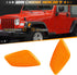 HERCOO LED Park Signal Side Marker Lights Lamps Cover Lens Amber Bulbs Driver and Passenger Front Marker Light Housing Assembly Compatible with Je...