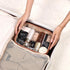 Pocmimut Makeup Bag,PU Leather Large Clear Makeup Bag Double Layer Travel Makeup Bag with Make Up Brush Bag Travel Essentials Organizers(Brown)...