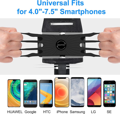 Cell Phone Running Armband - Detachable & 360° Rotatable Universal Cellphone Arm Band for iPhone 16 15 14 13 12 Pro Max Plus Samsung Galaxy Note S...