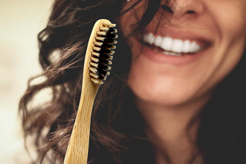 Bamboozled | Bamboo Toothbrush | Charcoal Infused BPA Free Medium Bristles | Organic & Sustainable | Biodegradable & Eco-Friendly | Set of 8 | The...