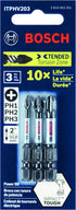 BOSCH ITPHV203 3-Piece 2 In. Phillips Impact Tough Screwdriving Power Bits Assorted Set...