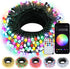 echosari Smart String Lights 100 LED 33Ft RGB Built in Chip Fairy Lights with Remote & App Control, 16 Million Color Changing Christmas Trees Ligh...