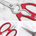 Messermeister 8-Inch Take-Apart Kitchen Scissors, Red - Includes Screwdriver, Nut Cracker, Jar Lid Opener/Gripper, Bottle Opener & Bone + Twig Cut...