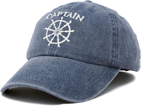 DALIX Captain Hat Sailing Baseball Cap Navy Gift Boating Men Women Vintage...