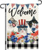 4th of July Patrioctic Cat Garden Flag 12x18 Inch Vertical Double Sided Welcome Floral Cat Memorial Day Independence Day Outside Yard Party Decora...