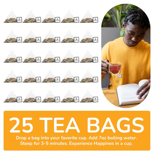 BREWIX, Royal Orange Spice Black Tea (25 Pyramid Tea Bags) | Black Tea with Orange and Spices | Premium Black Tea with Orange | Iced Tea Bags | Ca...