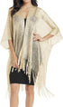 Womens Large Metallic Shawls and Wraps Kimono Cardigan...