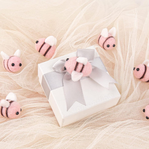Framendino, 30 Pack Wool Felt Craft Balls Honey Bee for DIY Craft Jewelry Decoration...