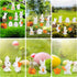 CCINEE 14PCS Rabbit Fairy Garden Accessories Rabbit Miniature Figurines Carrot Fairy Garden Mini DIY Ornament Micro Landscape Decorations for East...
