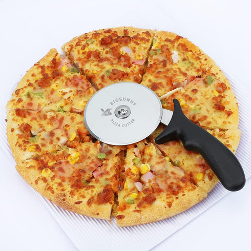 MSY BIGSUNNY Pro Pizza Cutter, Stainless Steel Pizza Cutter Wheel, with Super Sharp Pizza Slicer Dia 4-inch(10cm), Dishwasher Safe...
