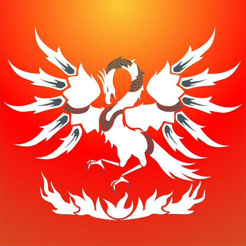 Phoenix Stencil, 17 x 14 inch (L) - Classic Mythical Dragon Bird Stencils for Painting Template...