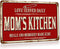Rustic Kitchen Wall Decor Old Country Aluminum Metal Sign, 12 x 8 inches Home Dining Room Decor - Mom's Kitchen...