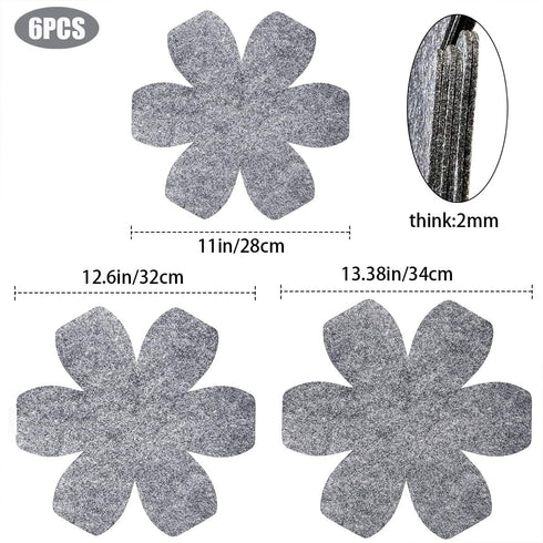 6 Pcs Pot and Pan Protectors for Stacking, in 3 Sizes, Pan Separators Felt, Pan Stacking Protectors, Anti-slip Pot Protectors, Ceramic Glass Cookw...