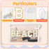 Preppy Patch Cosmetic Bag - Summer BEACH Chenille Varsity Letter Toiletry Bag Transparent PVC Zipper Makeup Bag Waterproof Portable Travel Beach B...