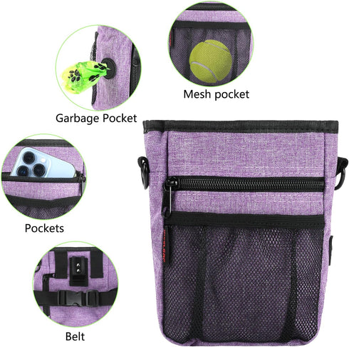 Dog Treat Pouches for Pet Training with Magnetic Closure Treat Pouches for Pet Training,Large Dog Treat Training Pouch and Dog Clicker,Training Tr...