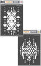 CrafTreat Aztec Stencils for Painting on Wood, Canvas, Fabric and Wall - Aztec Design 1 and Aztec Design 2-2 Pcs - Size : A4 (8.3 x 11.7 Inch) - R...